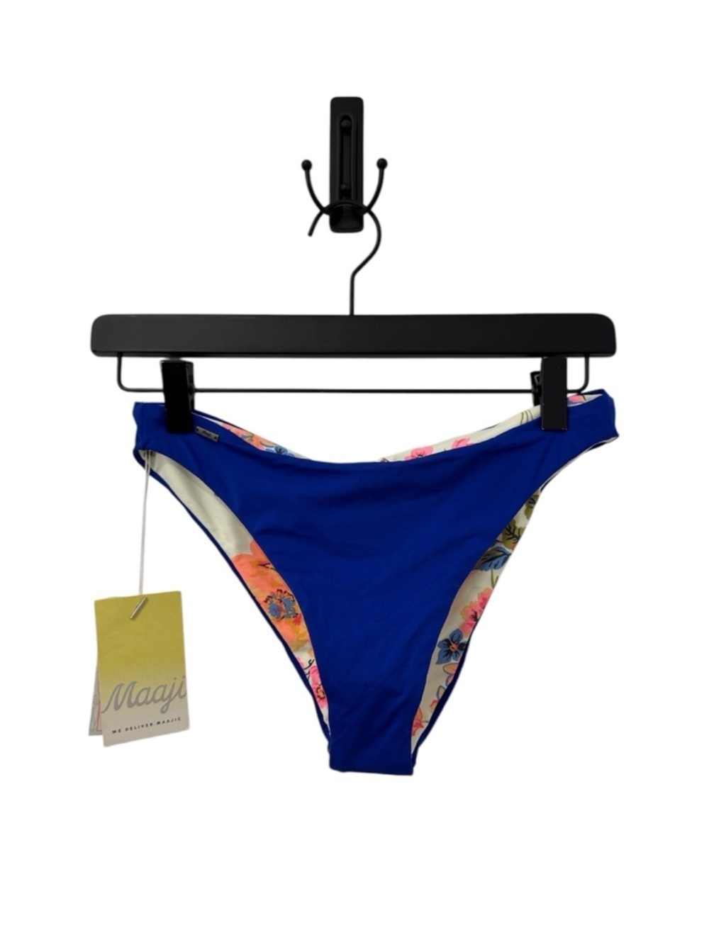 NEW MAAJI Cobalt + Floral Print Reversible Bikini Bottoms